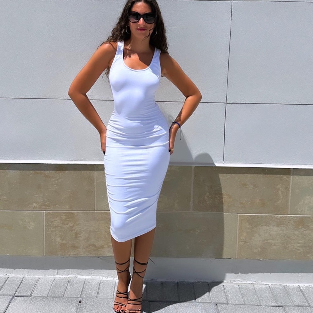 Brand New! Gorgeous White Midi Dress ✨ - Picture 4 of 6